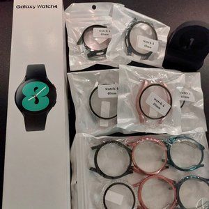 Samsung - Black Galaxy Watch 4 BT 40mm Smartwatch with Accessories Bundle